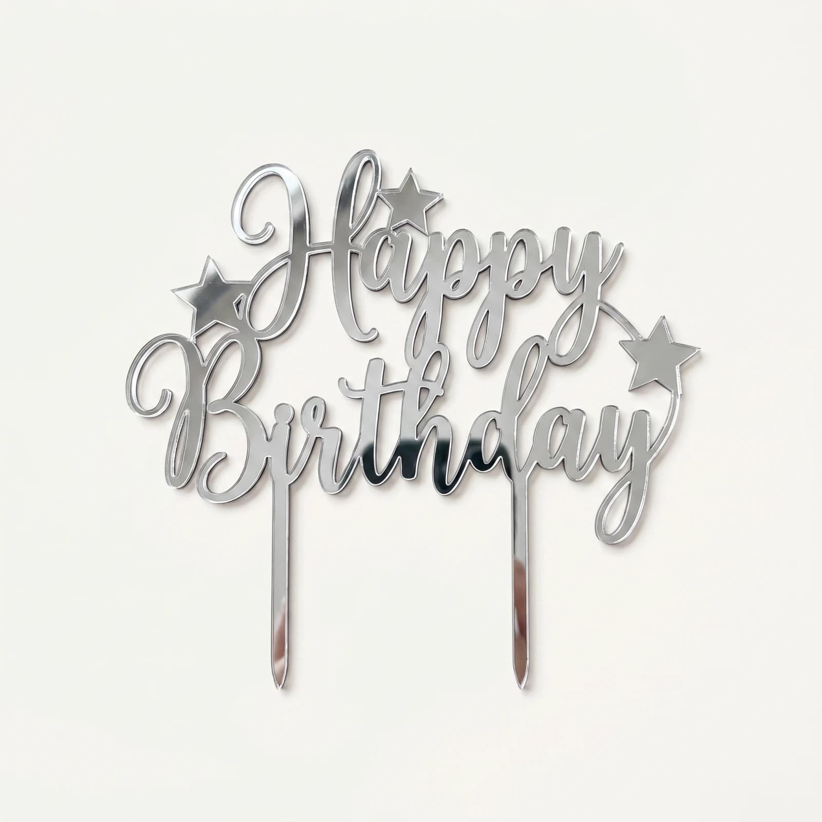 Cake Topper Happy Birthday with Stars