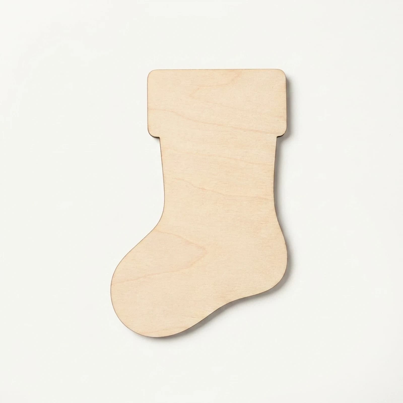 Wooden DIY Christmas Stocking Shape
